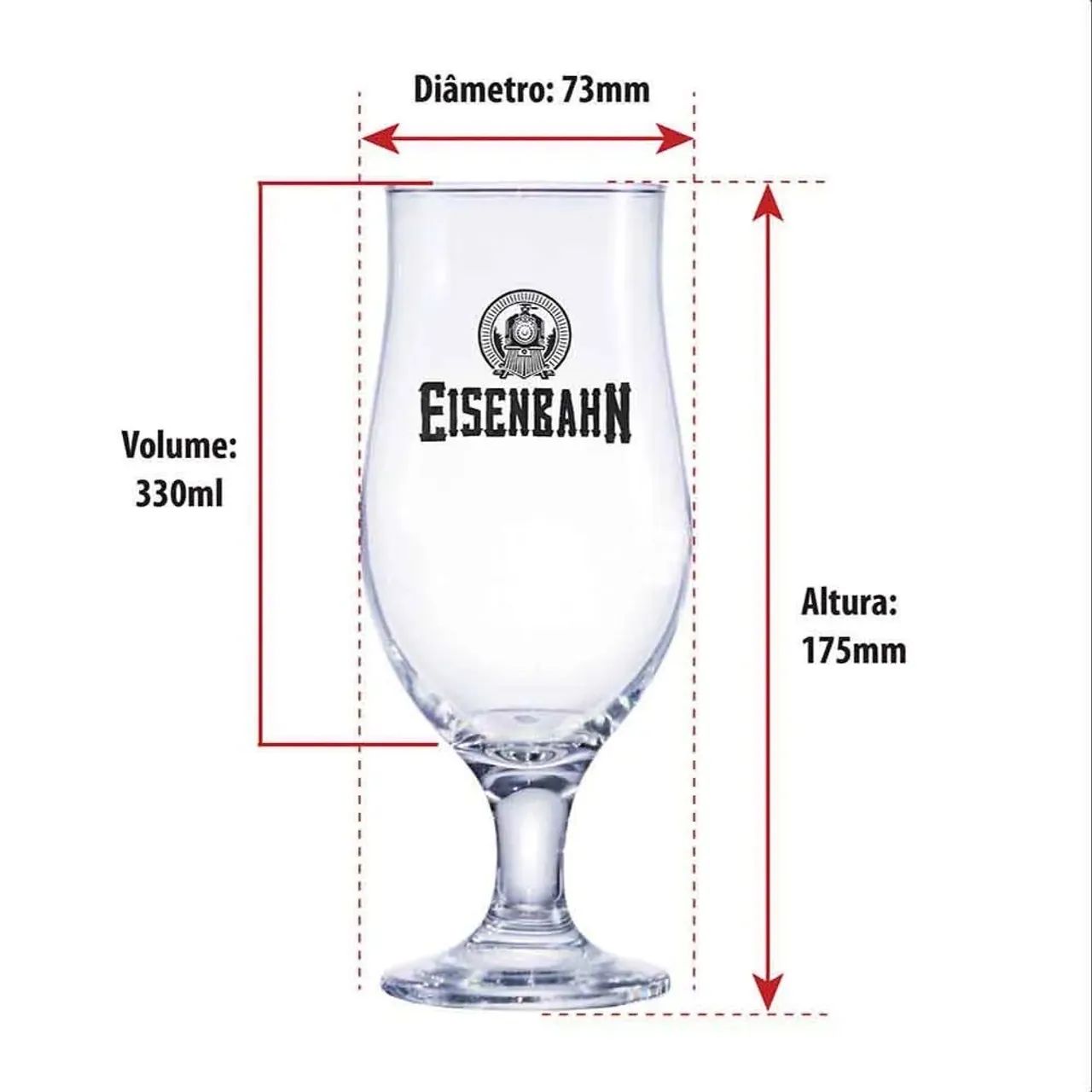 Taça de Vidro Eisenbahn Berr para Cerveja Ruvolo - Foto 2