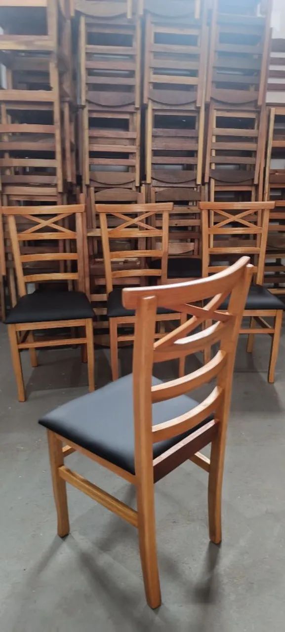 Cadeiras estofadas novas de eucalipto branco $ 249,00 cada no Pix a pronta entrega  - Foto 3