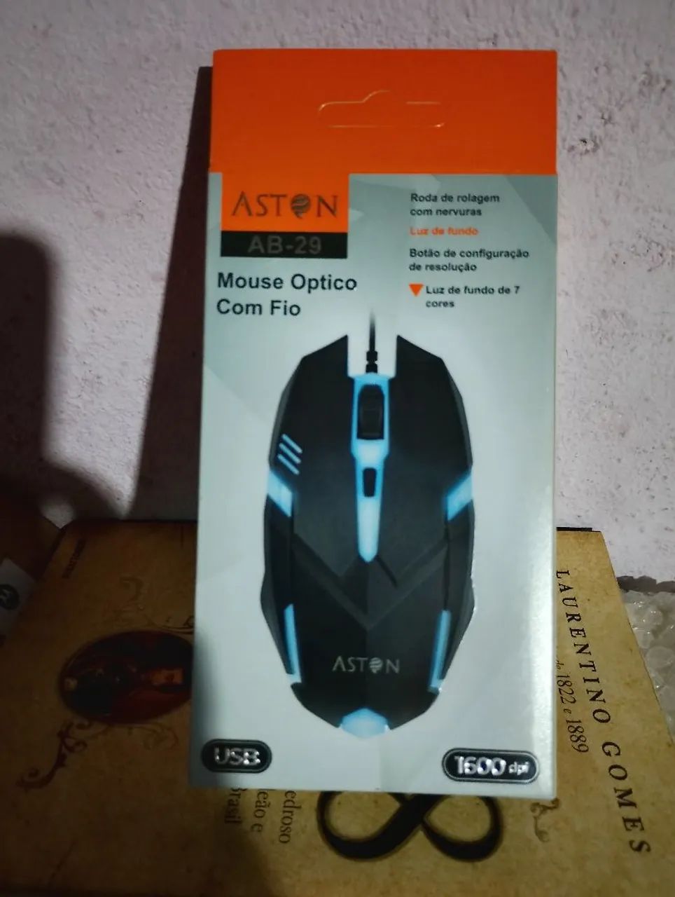 Mouse Óptico Com Fio - 1600dpi  - Foto 2