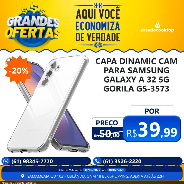 Capa Dinamic Cam Para Samsung Galaxy A 32 5G Gorila GS-3573