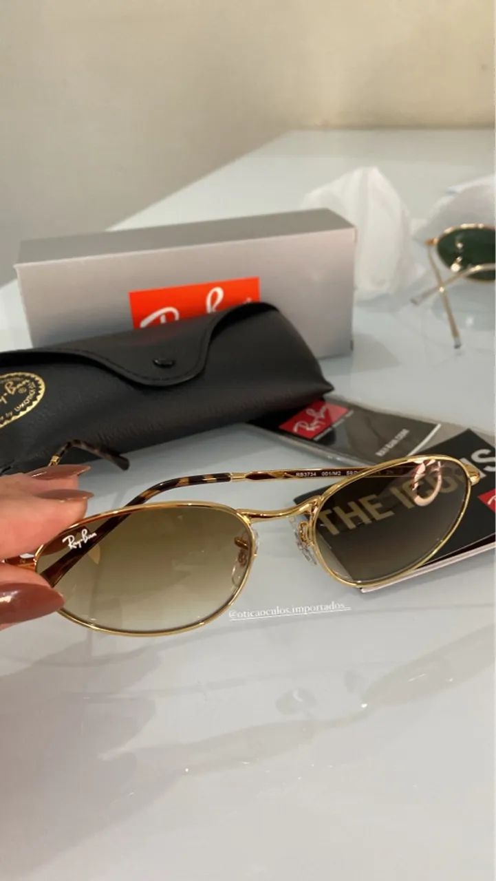 Óculos de Sol Ray-Ban sucesso lançamento marrom gradiente 