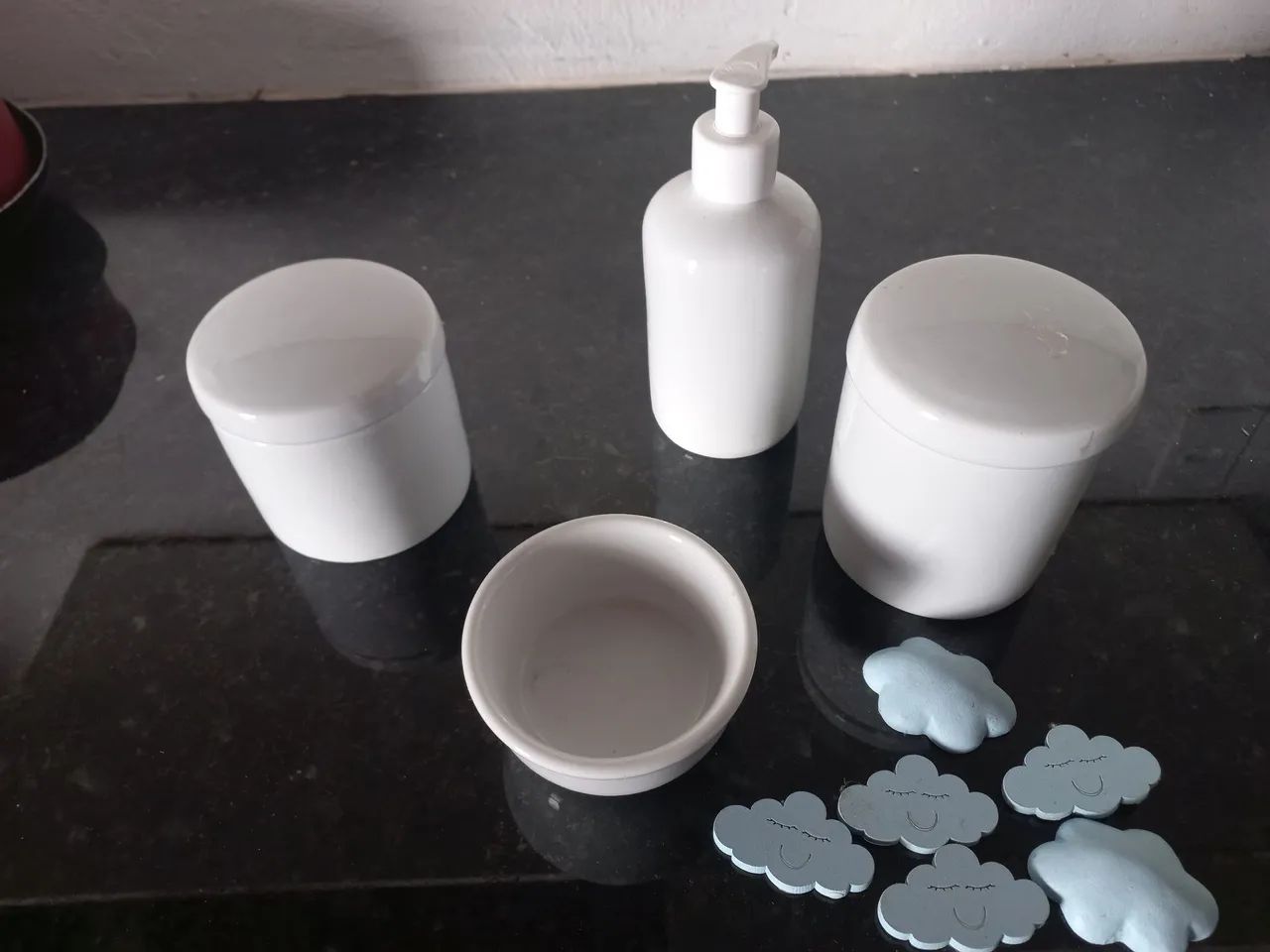 Kit de Banheiro Decorado Nuvem - Bebê - Foto 3