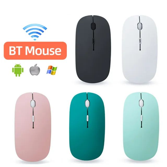 2 in 1 Wireless Rechargeable Mouse, Tablet, PC, Notebook, Cell Phone, TV, 2.4G USB and Bluetooth64312830415107120