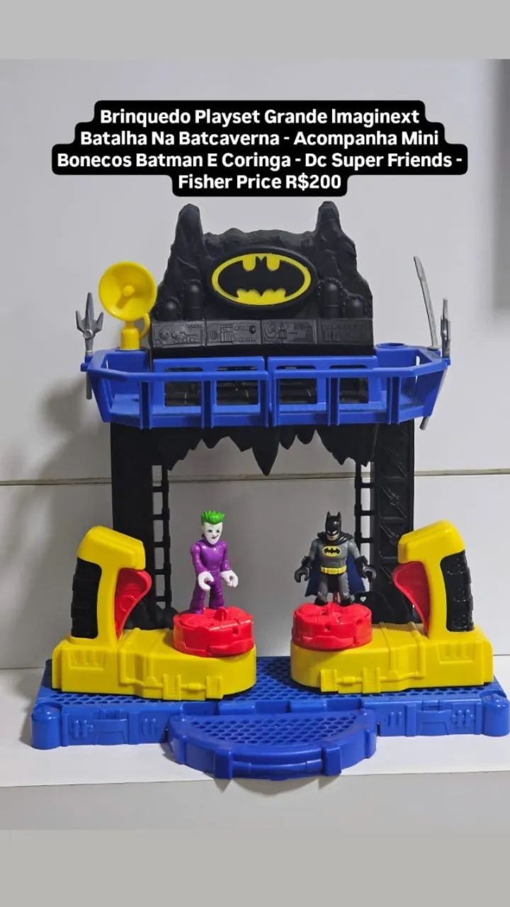 imaginext batalha na batcaverna