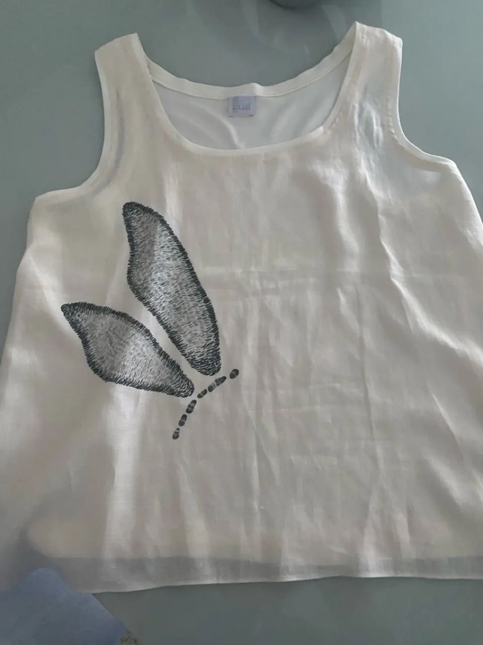 Blusa linho off white G nova 