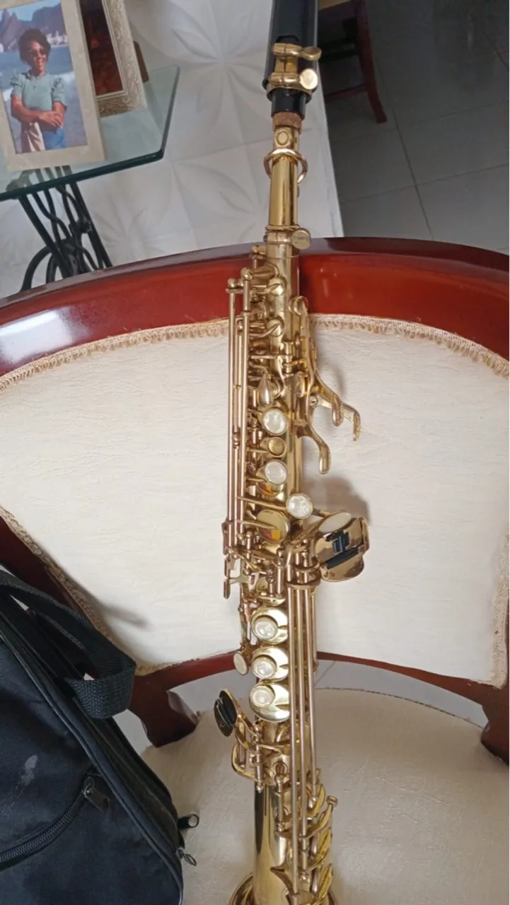 Saxofone Soprano Dourado Condor - Instrumento Musical