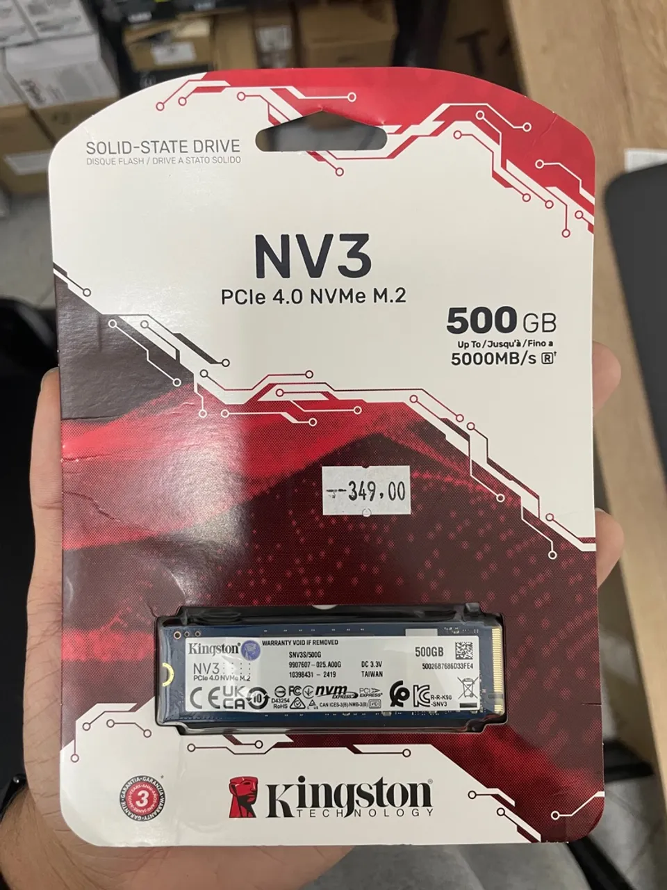 SSD NV3 NVMe M.2 Kingston 500GB