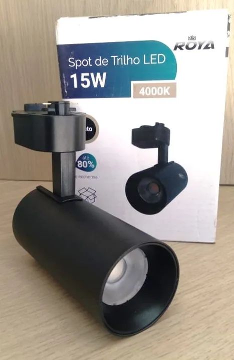 Spot Led de Trilho - 15W - ROYA - Caixa c/ 2 unids.