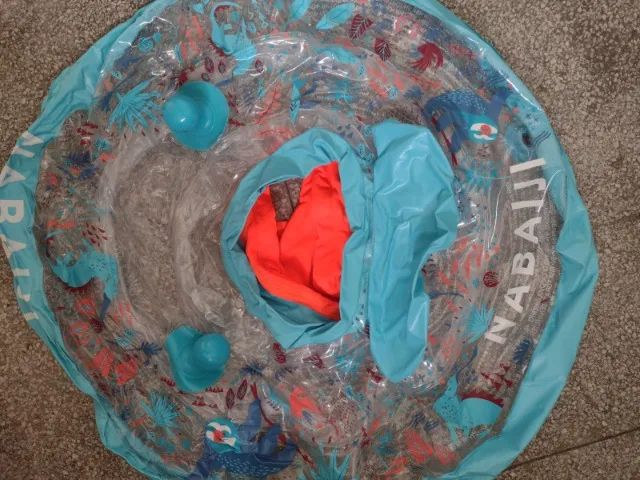 KIT PRAIA BEBÊ: barraca UV+50 e bóia Decathlon, bomba e piscina inflável - Foto 4