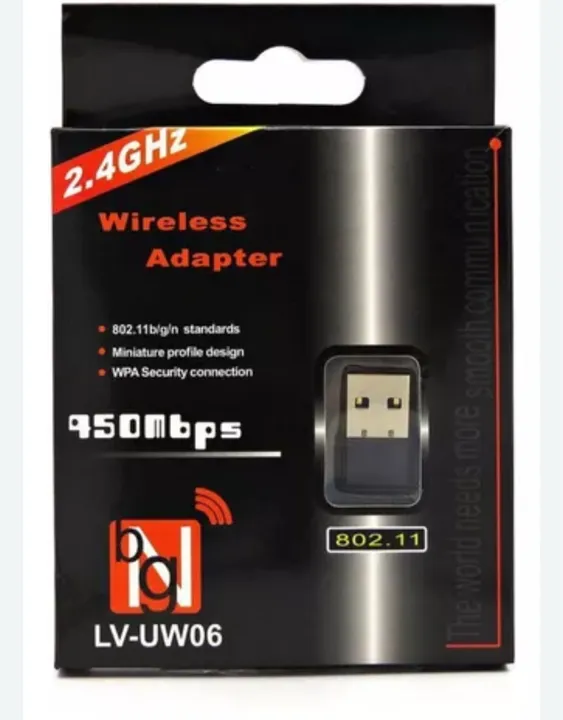 06 unidades Adaptador Wi-Fi 2.4GHz 950Mbps