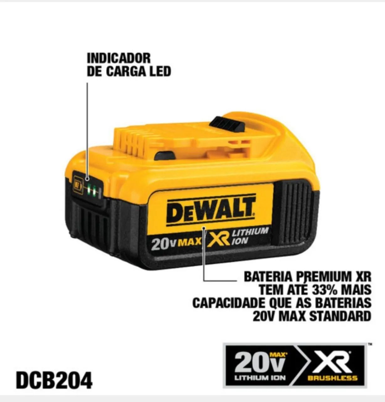 Bateria Dewalt 20V Max XR - 4.0Ah