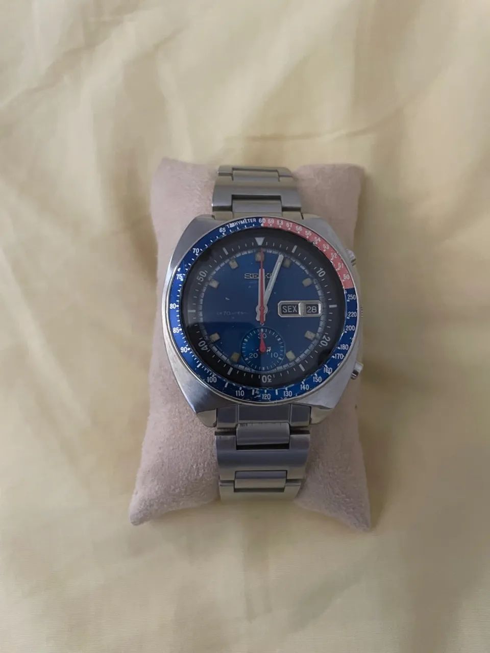 Relógio Seiko Cronógrafo Vintage (Cevert ou Pogue azul)