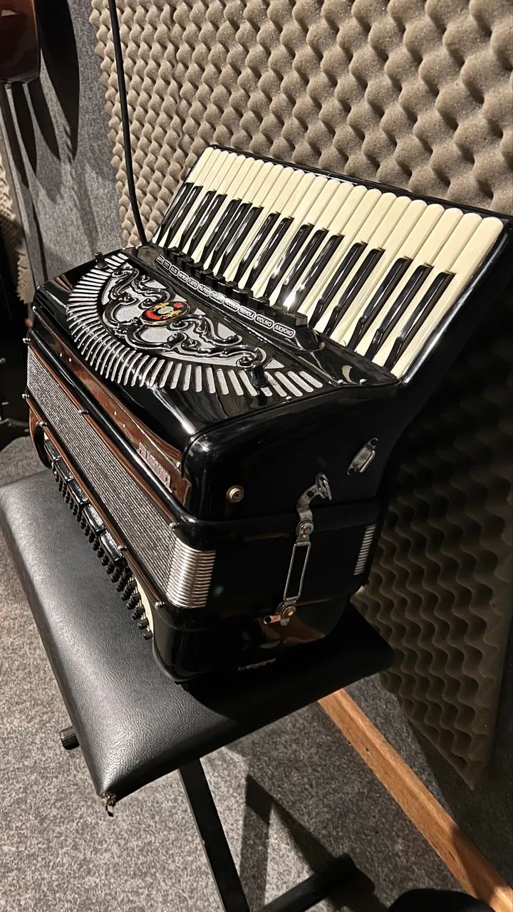 Acordeon Italiano 120 Baixos Duplo Cassoto - Philharmonica (Dallapé) - Foto 5