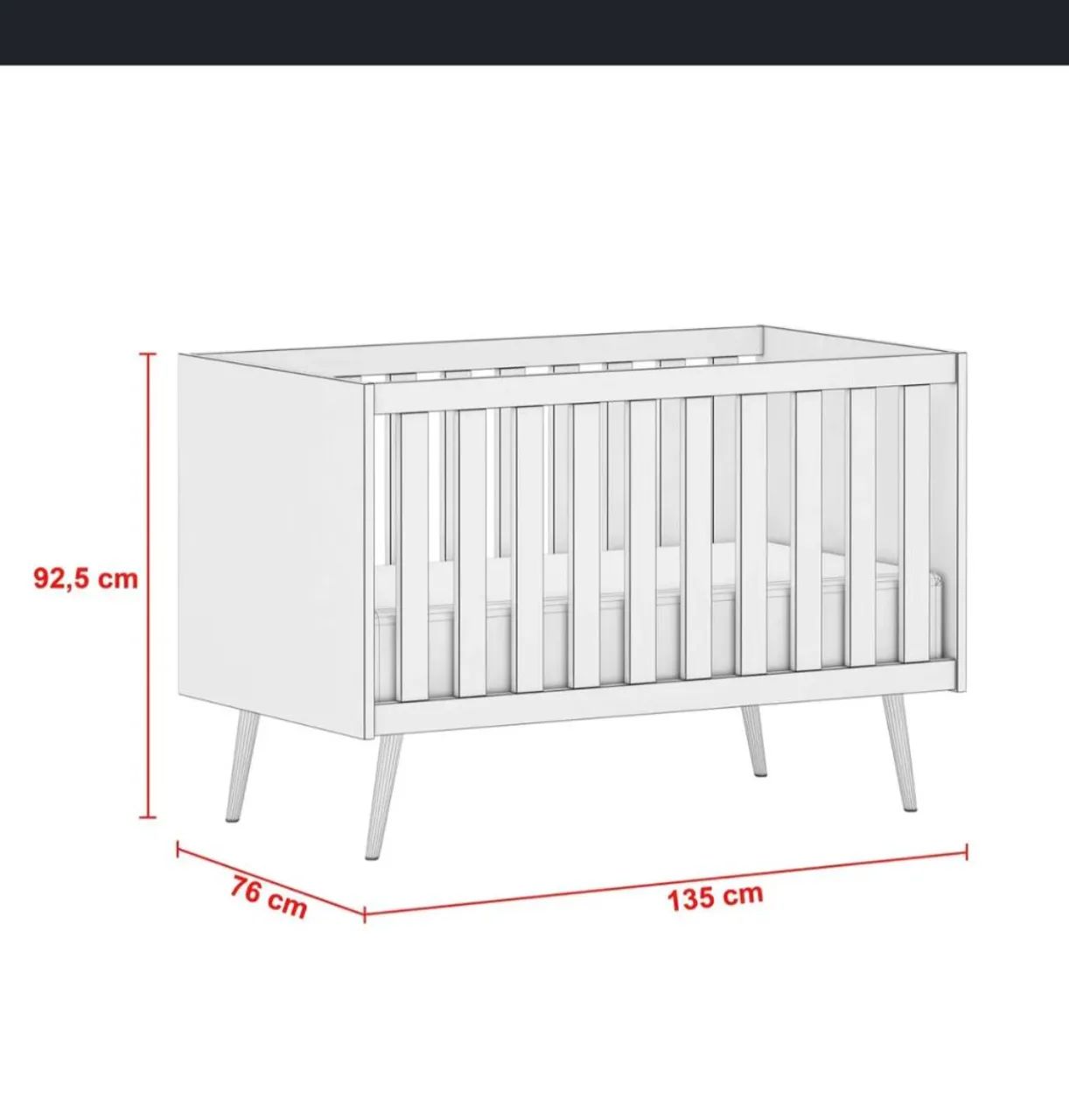 Vendo berço americano retro ,com colchão ,aceito cartão  - Foto 4