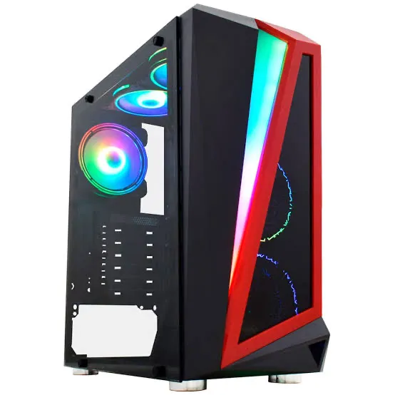 gabinete gamer k-mex hawk 3 - led rgb 