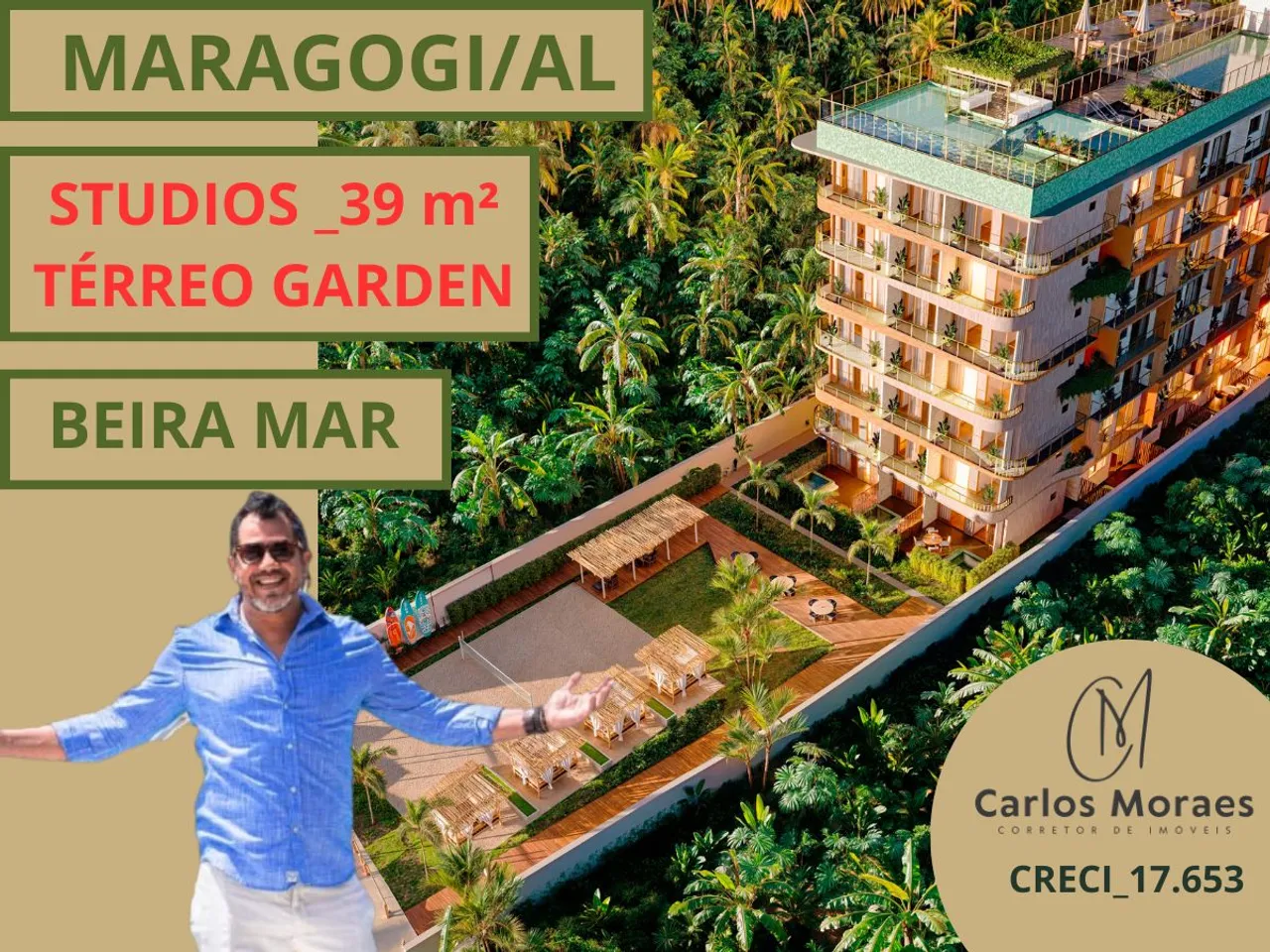 OPORTUNIDADE IMPERDÍVEL na PRAIA DE ANTUNES - Maragogi - AL! STUDIO JARDIM COM PISCINA PRI