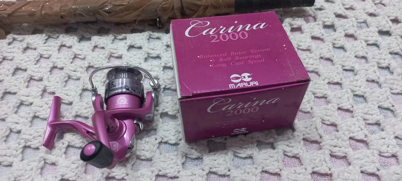 Kit de pesca com 3 molinetes e vara - Foto 2