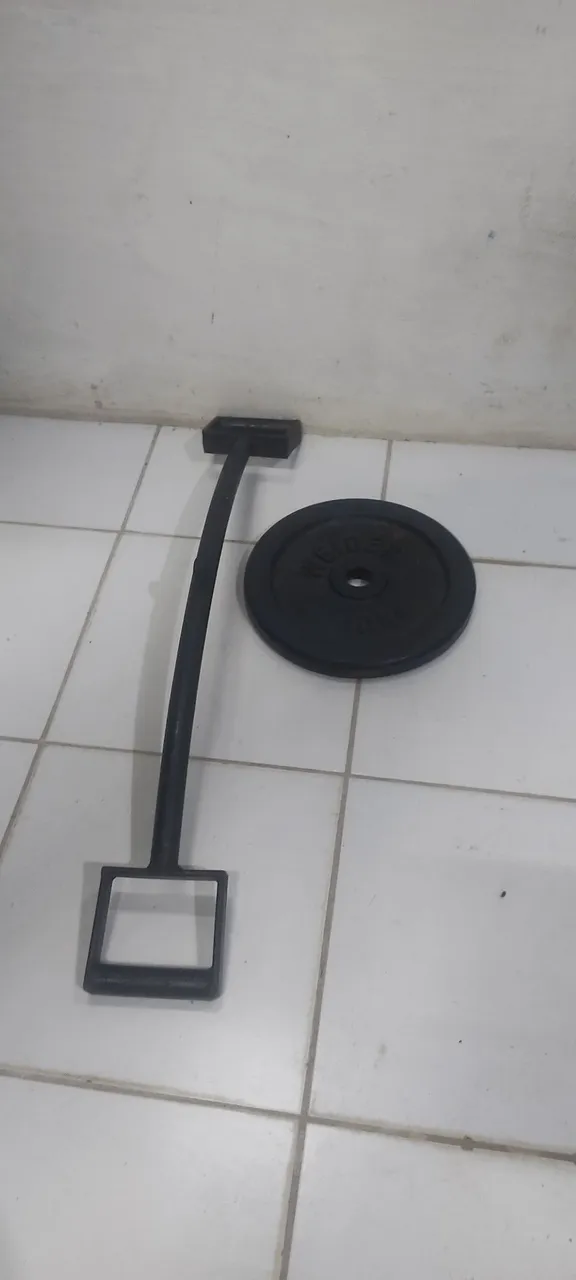 Barra romana curva 85cm anilha 10 kg