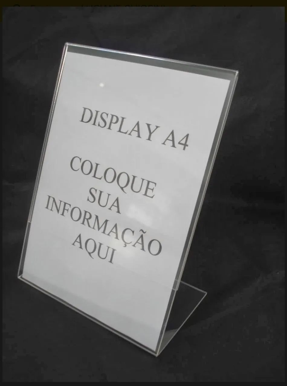 Display de mesa A4  acrílico 