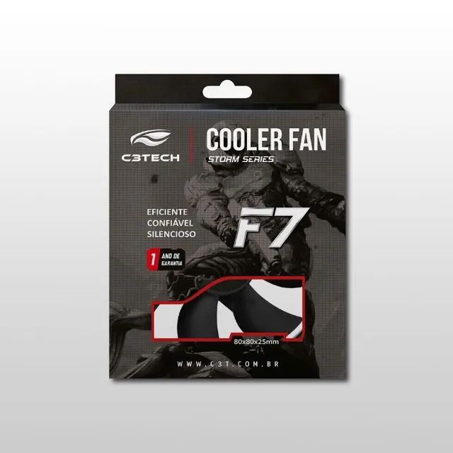 Cooler Fan F7-50bk Storm 8cm C3tech (Entrega Grátis) - Foto 2