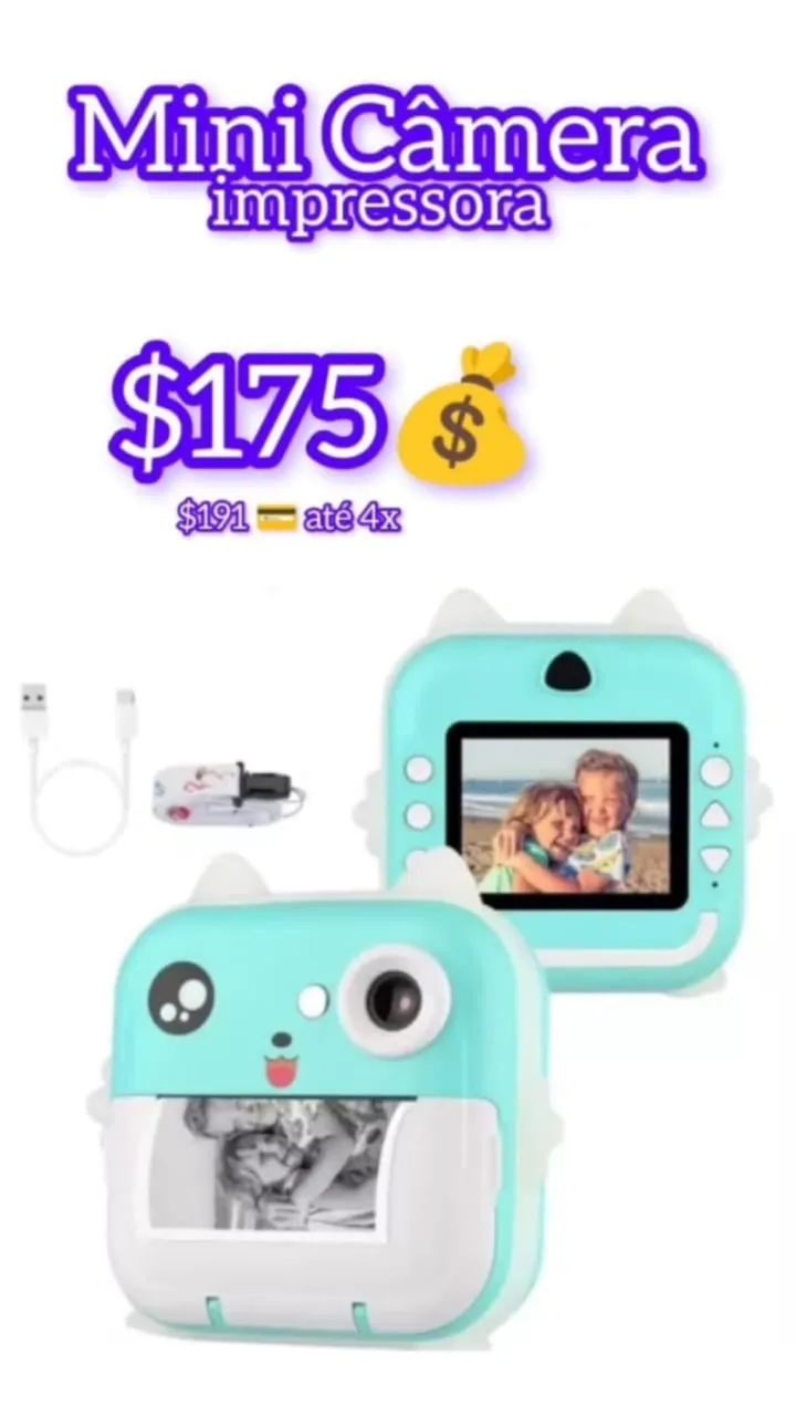 Mini câmera impressora 64292685810307120