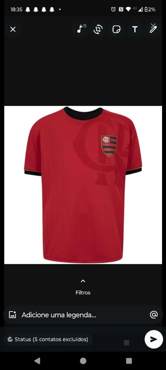 Camisa do flamengo Original infantil