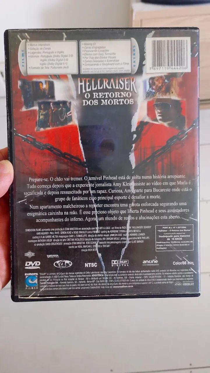 Dvd Terror Hellraiser Retorno dos Mortos filme - Foto 2