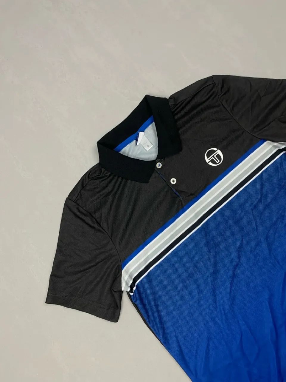 Camiseta Polo Sergio Tacchini Azul e Preta - Foto 2
