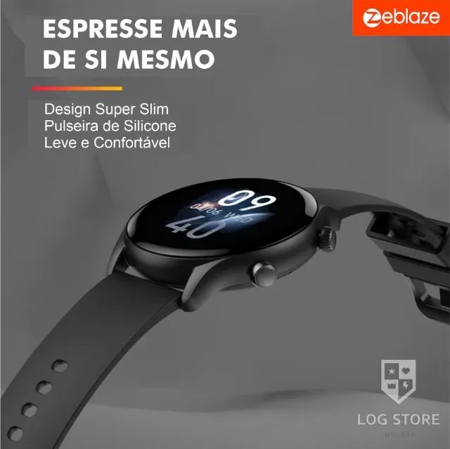 Smartwatch Zeblaze BTalk 3 Plus Preto Atende Ligações 100 Modos de Esporte - Foto 3