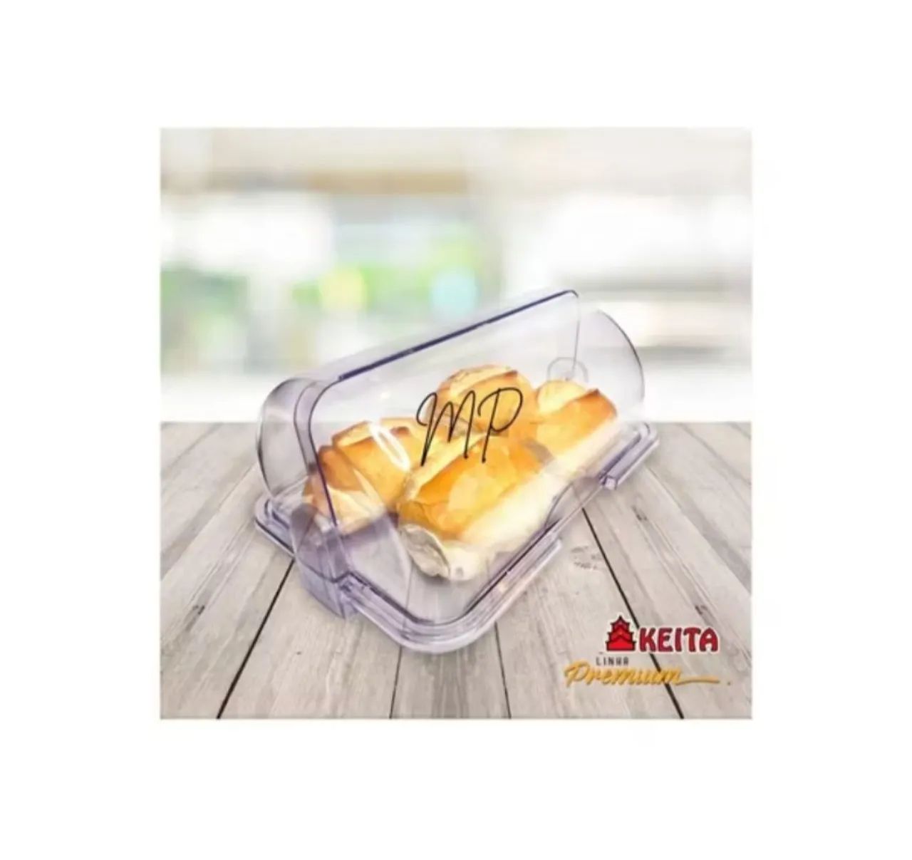 Porta pães de acrílico novo