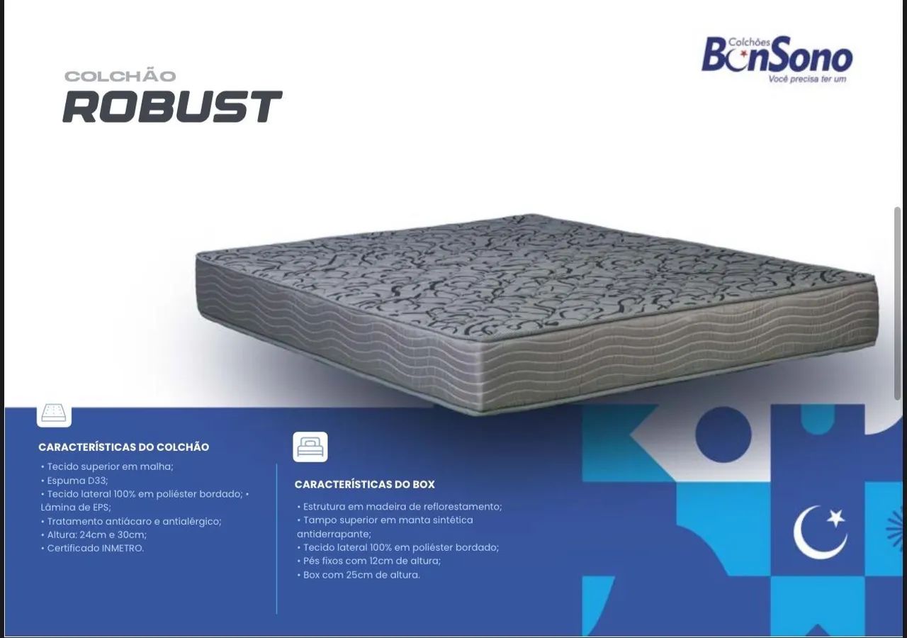 Colchão Robust D,33 BonSono - Conforto e Qualidade