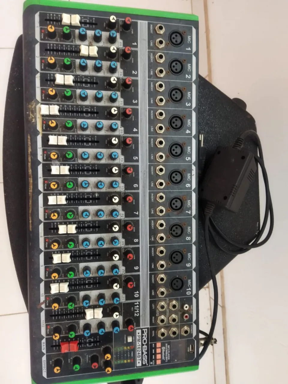 Mesa De Som 12 Canais Pro Bass PM-1624BT