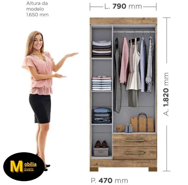 Guarda Roupa Angra 3p - Direto da Fábrica  - Foto 3