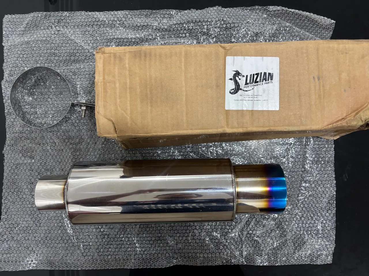 Abafador Esportivo Em Inox Burned Tip 3,5 Pol Luzian La012