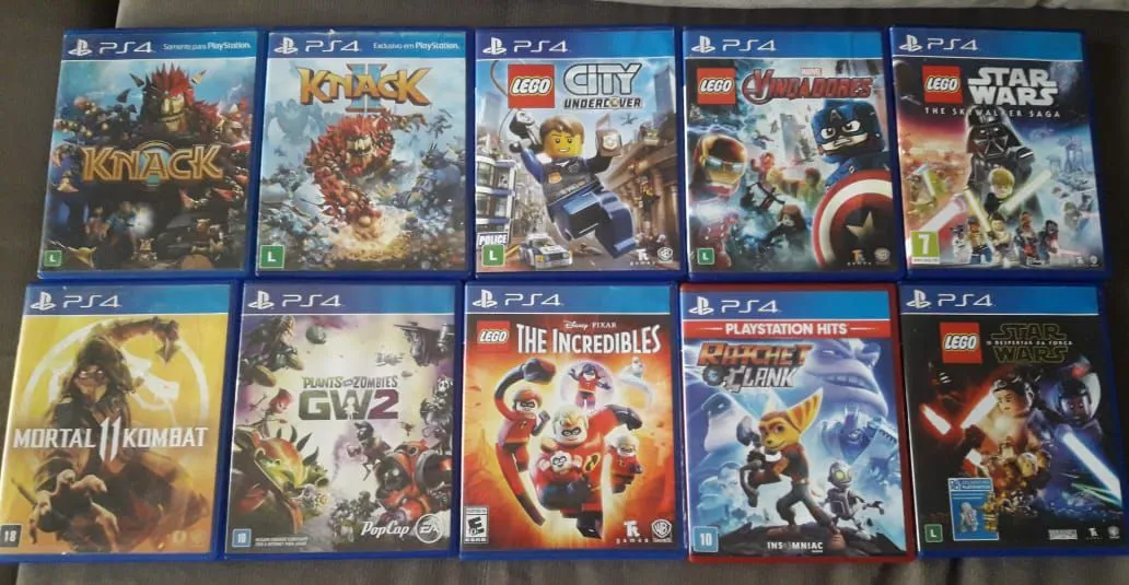 Coleção de Jogos para Playstation 4 preços diferentes por favor consultar valores