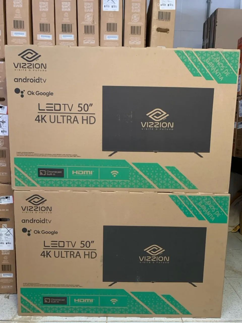 TV Vizzion 50 polegadas 4K Ultra HD Android