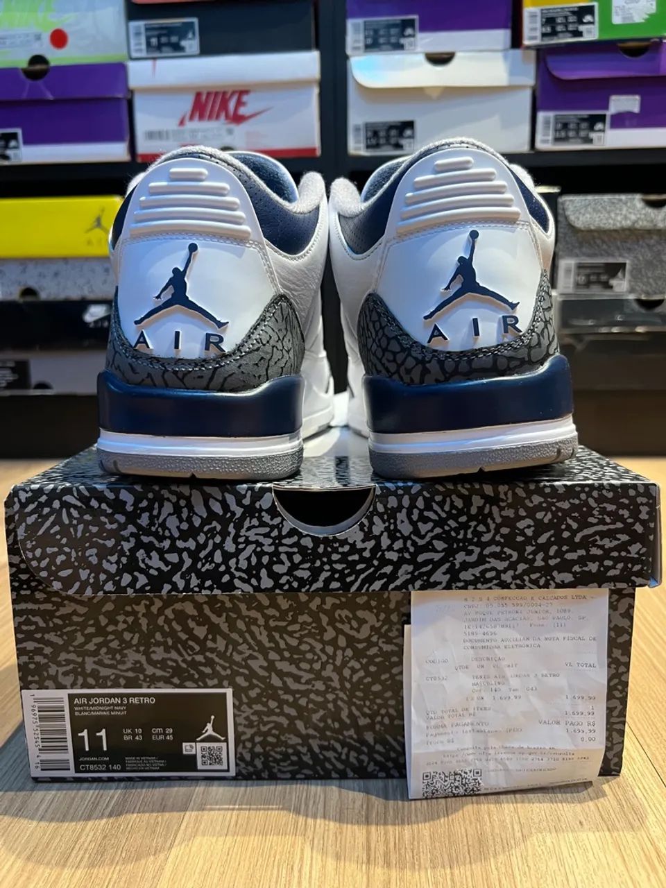Jordan 3 Midnight Navy 43 original - Foto 4