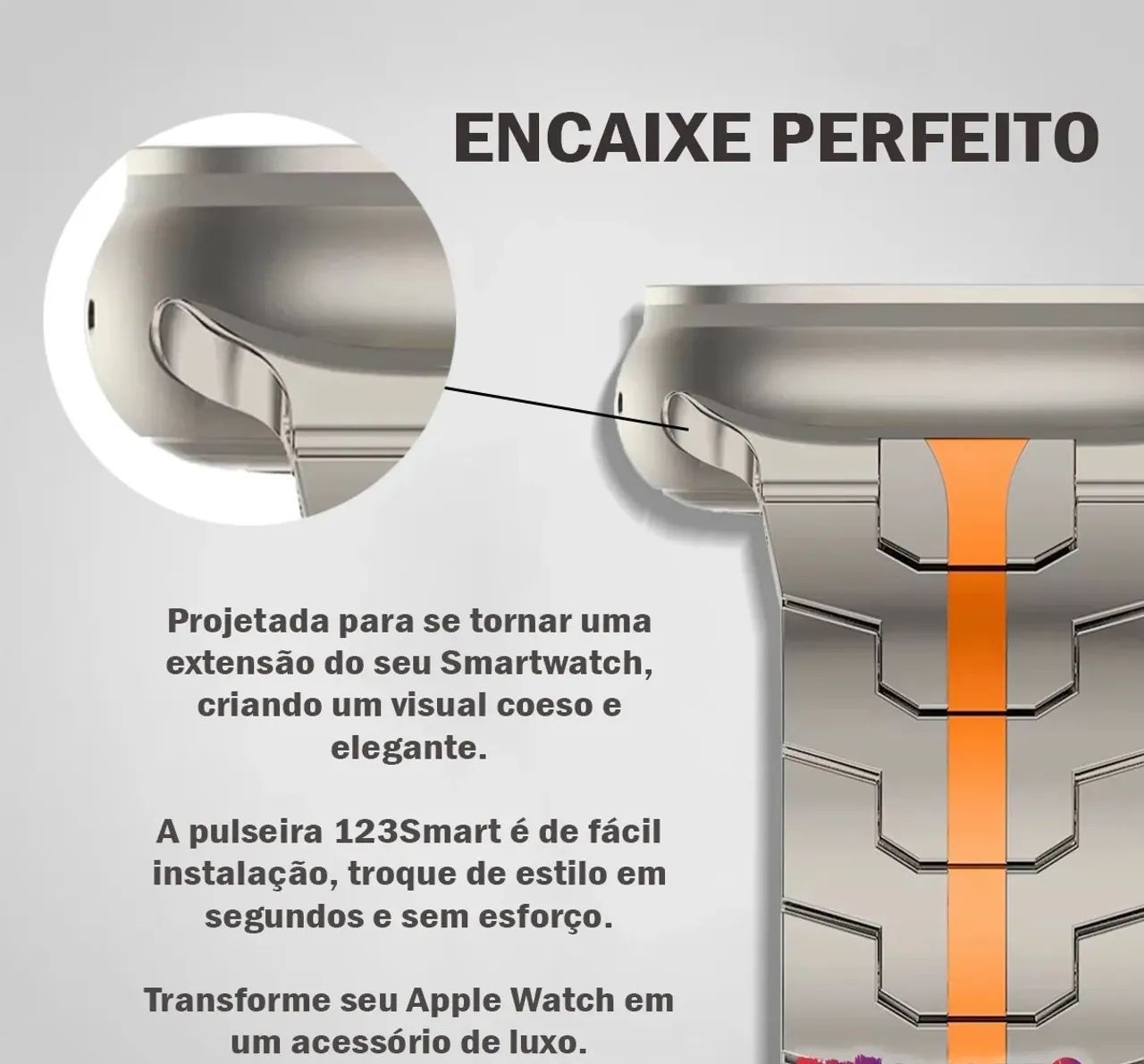 Pulseira em aço inoxidável para Apple Watch - Foto 6