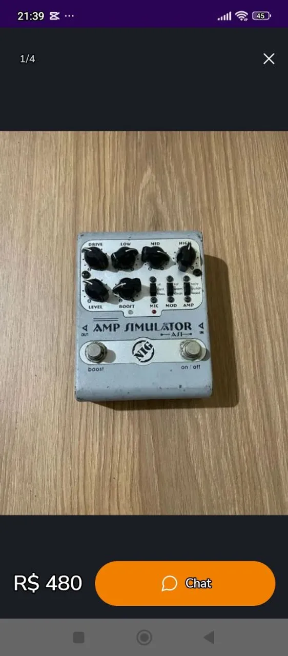 AS1 - PEDAL AMP SIMULATOR