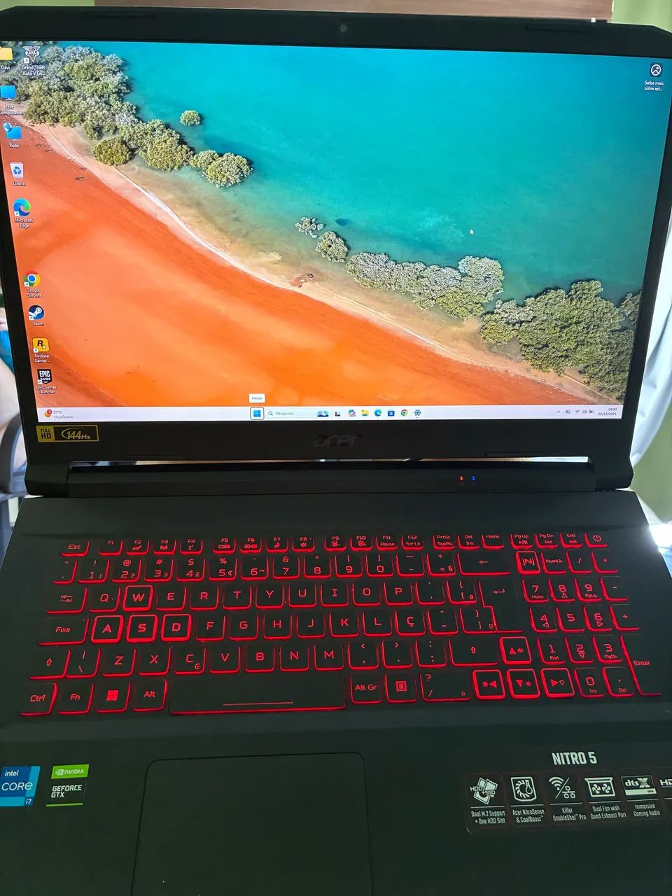 Acer Nitro 5 i7 , tela 17.3 Pol novo demais COM DETALHE leia  - Foto 3