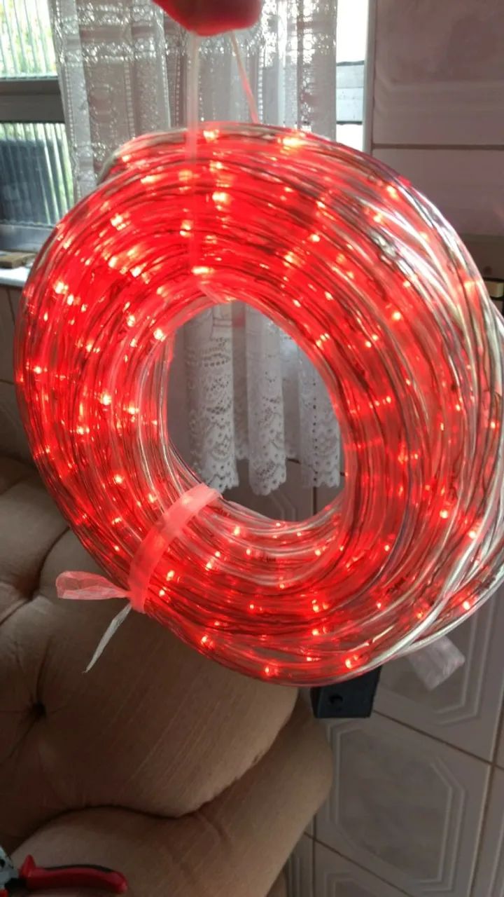 luz de natal vermelha 10m - Foto 4