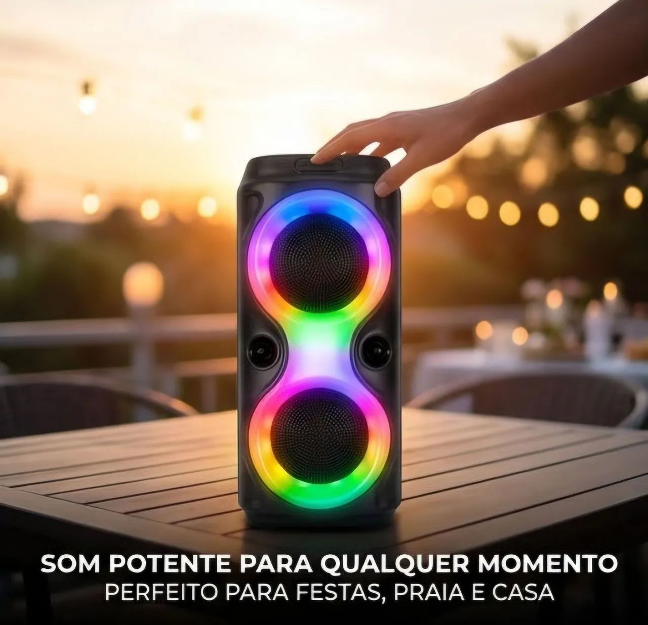 Caixa de som NOVA RGB bluetooth - Foto 5