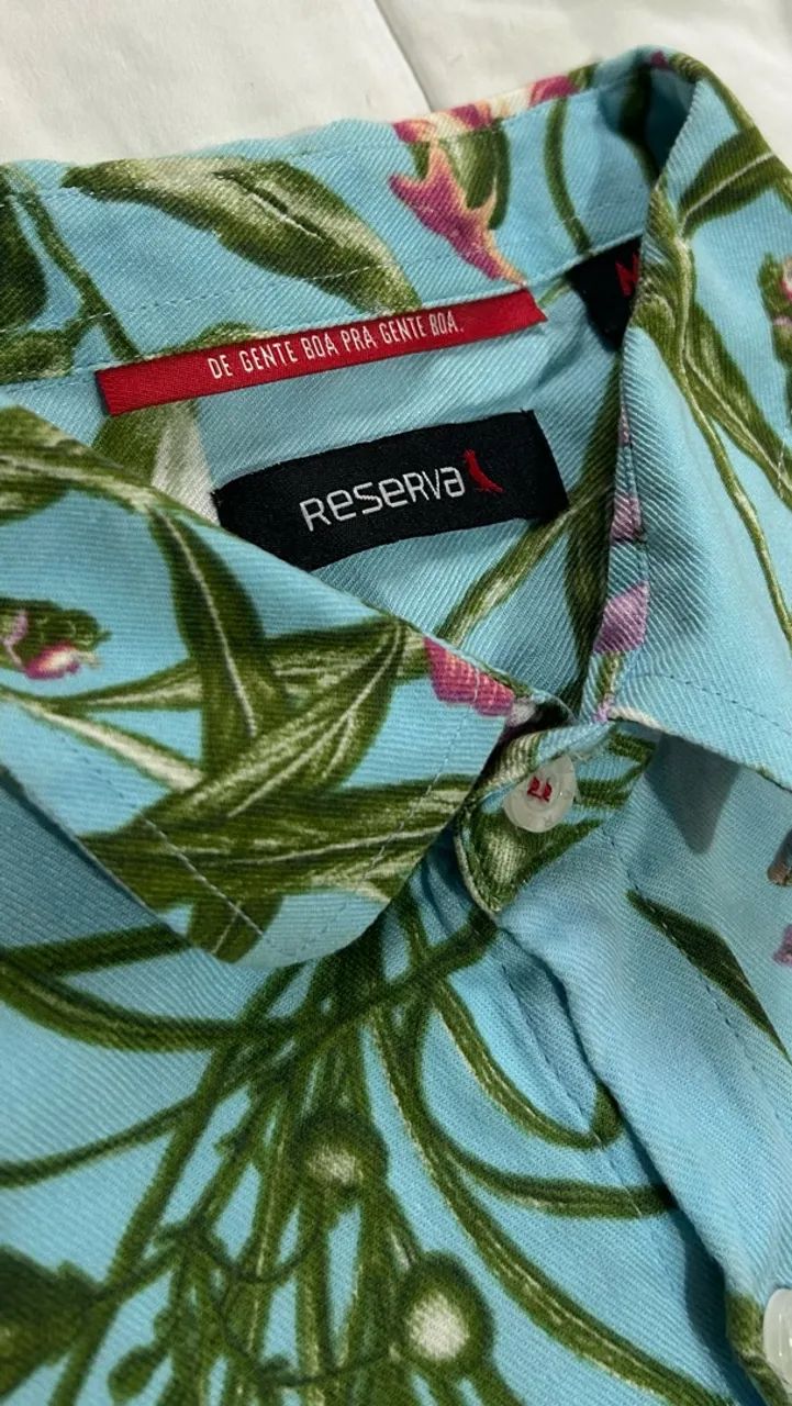 Camisa de botão Reserva floral - Foto 2