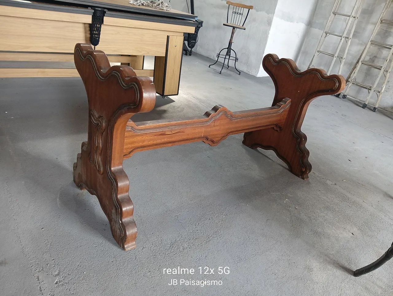 Base de madeira para mesa 