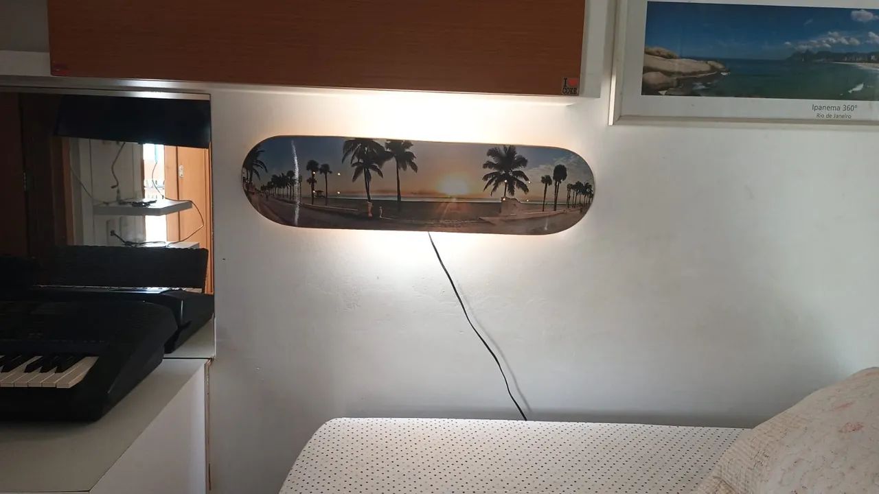 Luminária shape skate com lâmpada linda - Foto 2
