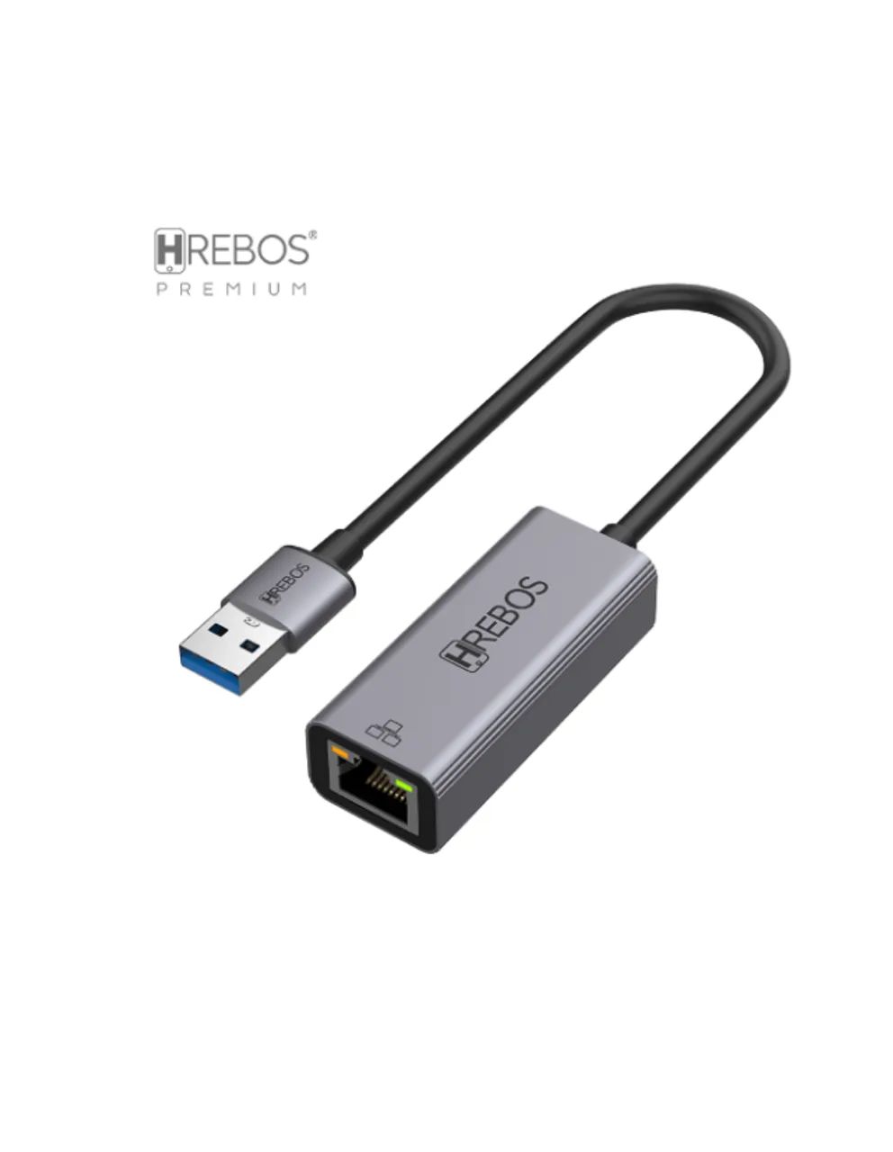 CABO ADAPTADOR CONVERSOR USB X RJ45 10/100/1000 MBPS HREBOS PREMIUM AD-216