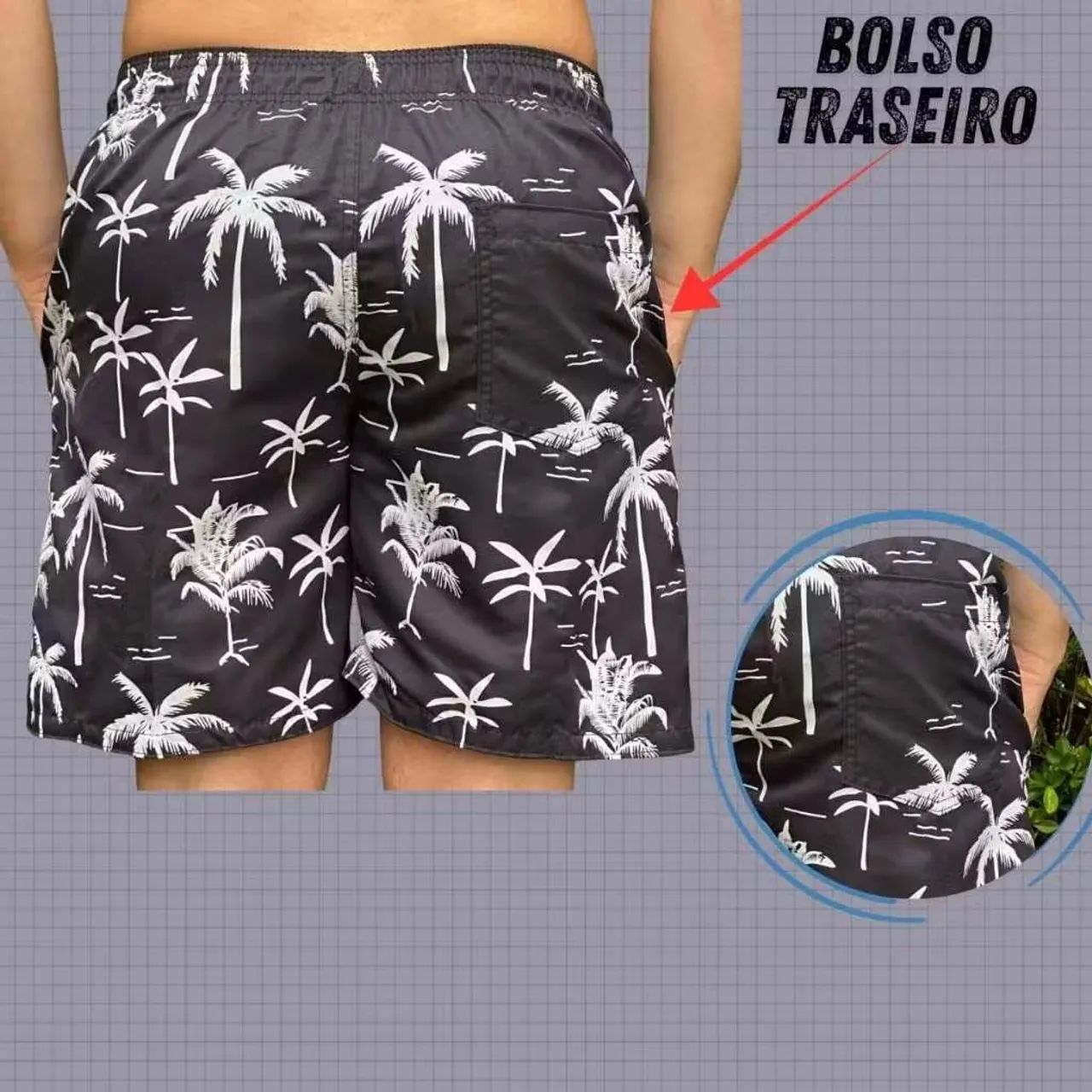 Bermuda masculina tactel surf G - Foto 4