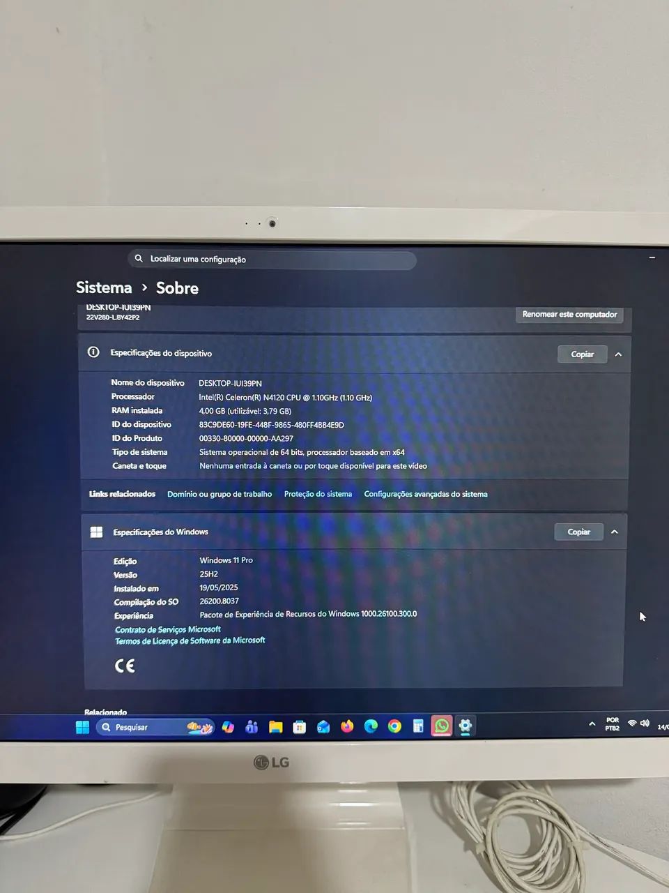 COMPUTADOR LG ALL IN ONE - SSD UPGRADE | USO PESSOAL - Foto 3