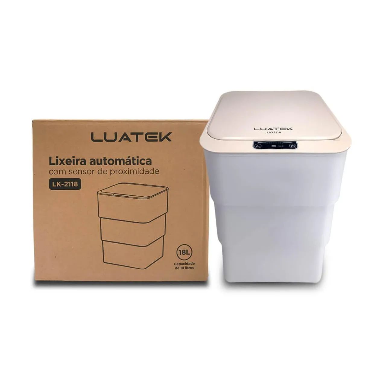 Lixeira automática com sensor de proximidade LK-2118 - Foto 2