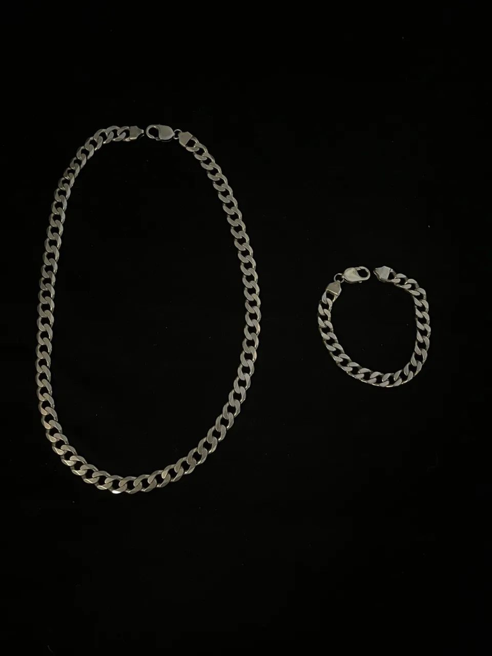 Conjunto de prata masculino